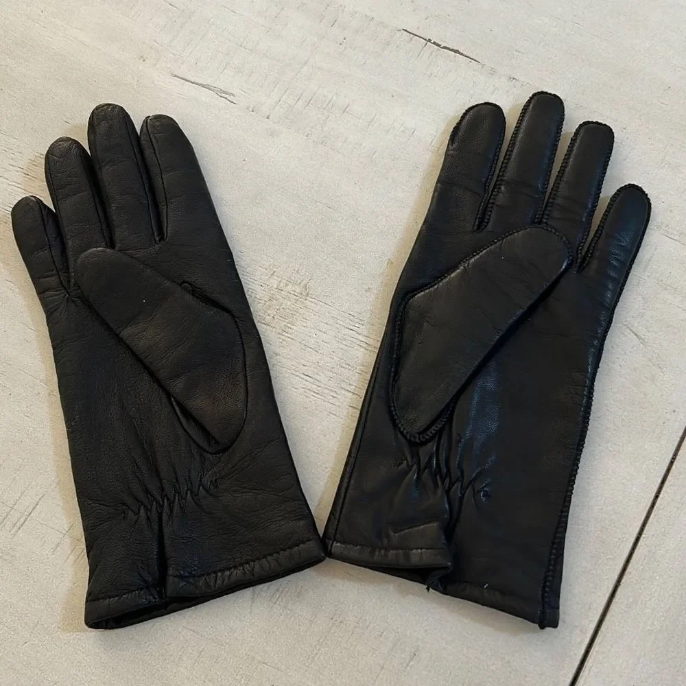 Black Leather Gloves NWOT